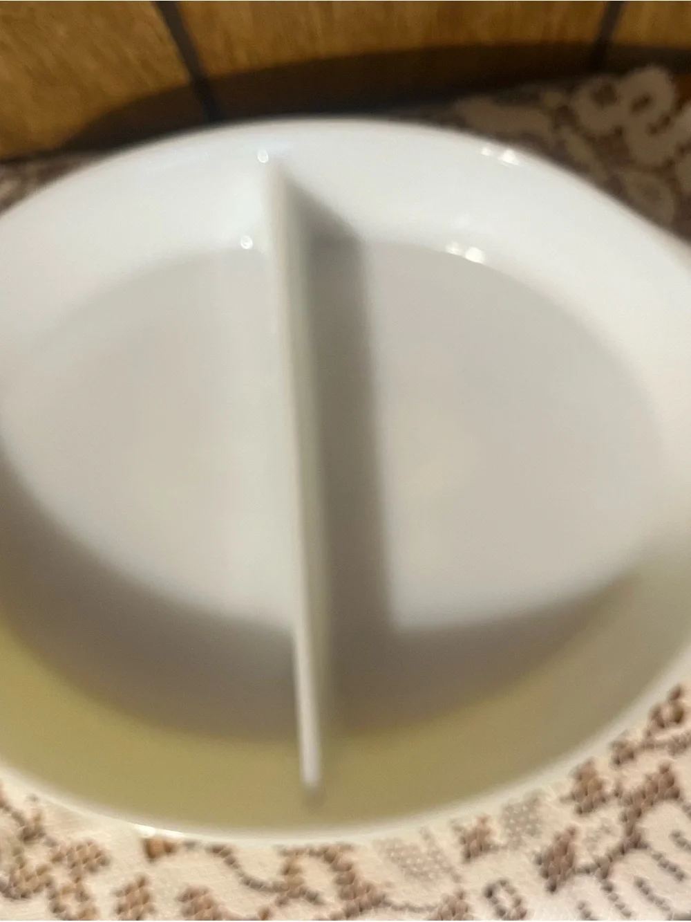 Ceramic Divided Serving Dish in Yellow